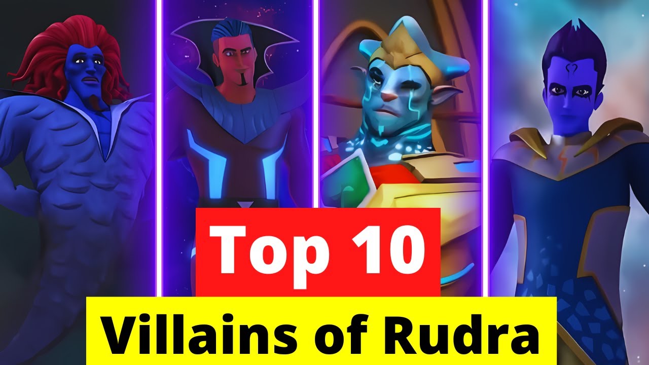 Top 10 Villains of Rudra | Rudra Cartoon Most Powerful Villains | Rudra Top 10 Villains | Rudra