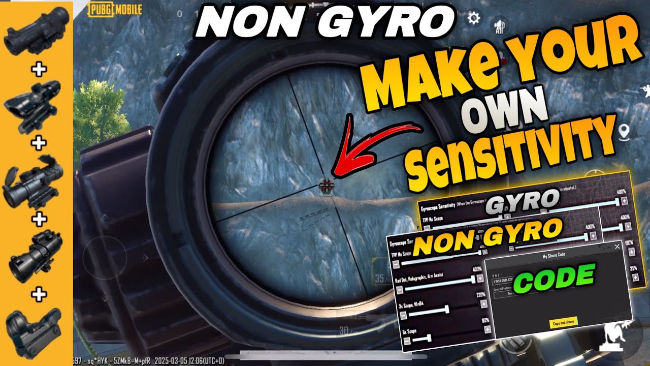 Non Gyro No Recoil sensitivity ✅❌ | Best NON GYRO SENSITIVITY SETTINGS BGMI / PUBG 🔥|| copy & used ✅