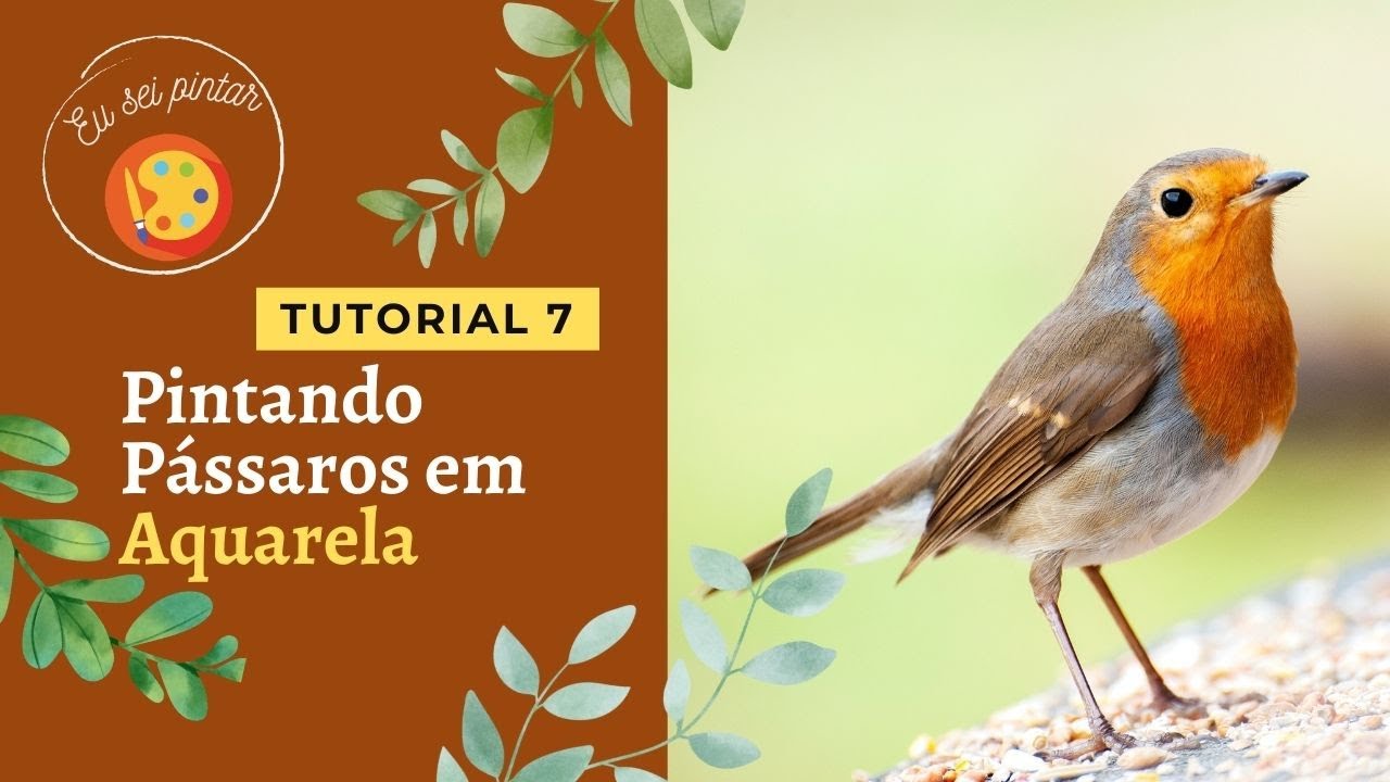 Tutorial Pássaros -Pintura de aquarela para INICIANTES