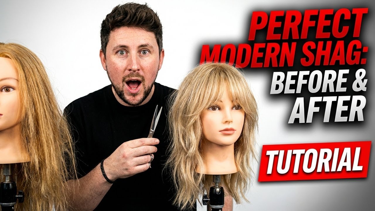 How To CUT the PERFECT Modern Shag Haircut Tutorial!