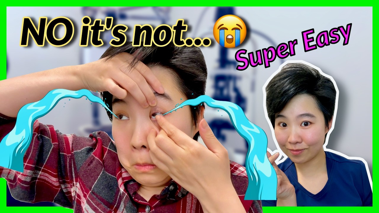 How to handle AND put in contact lenses | For beginners (Funny)