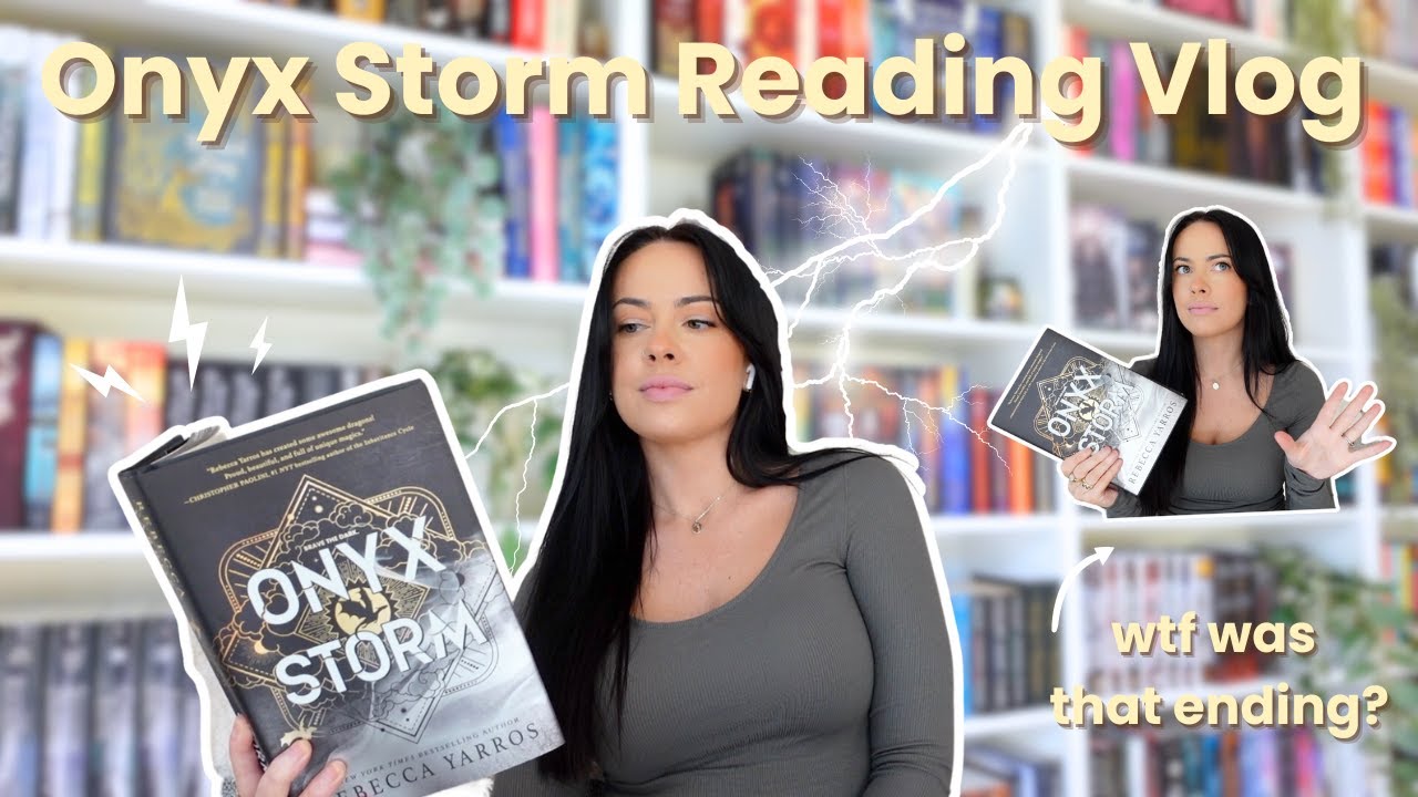 reading ONYX STORM 🌩️🐉 spoiler free (with spoilers at the end!) reading vlog