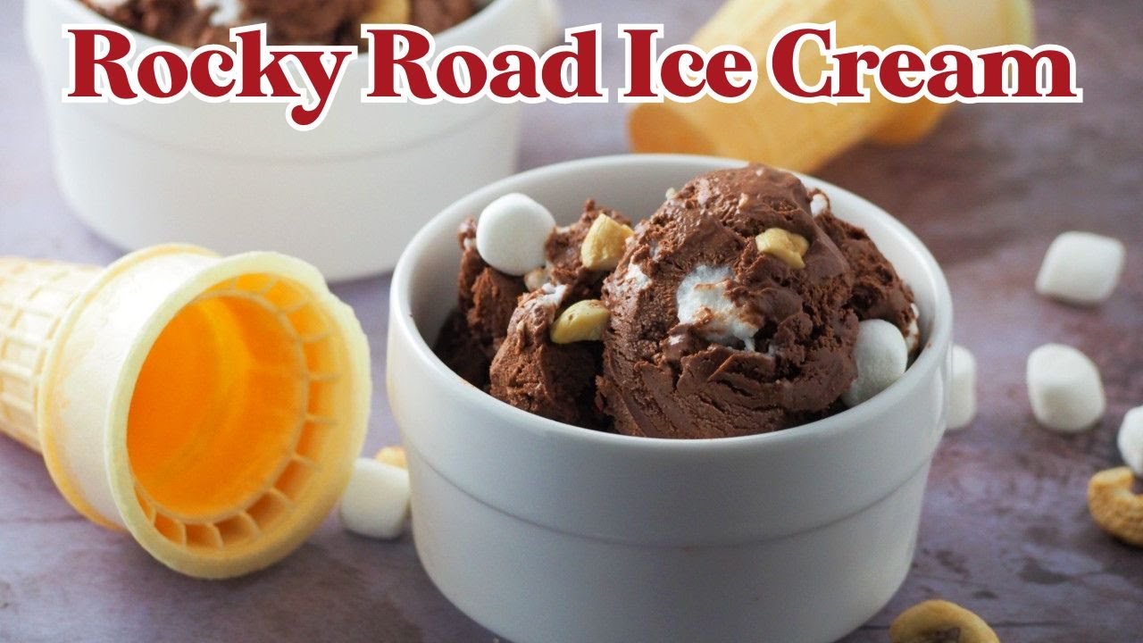 Super easy to make and so chocolatey | Rocky Road Ice Cream