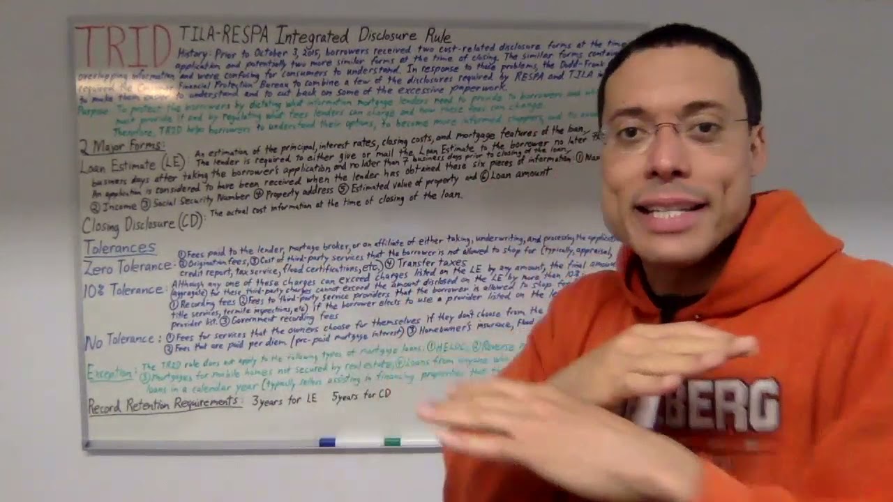 TRID (TILA-RESPA Integrated Disclosures) (MLO Study Video)
