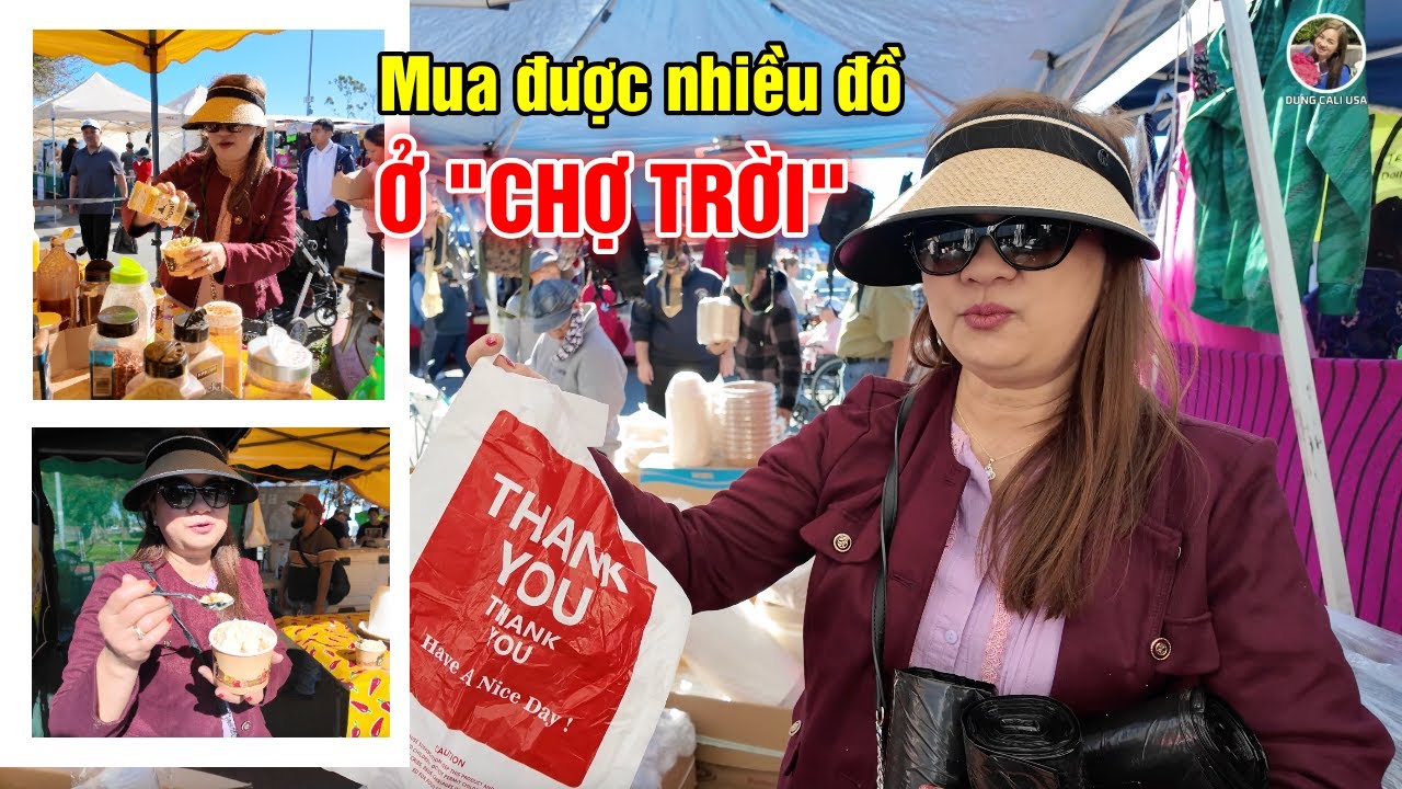 BUỔI SÁNG CHỦ NHẬT TẠI CHỢ TRỜI MUA ĐƯỢC NHỮNG GÌ?? #dungcaliusa #fleamarket