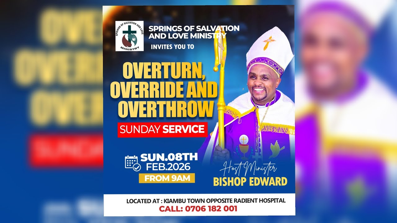 WELCOME TO OUR 6TH SUNDAY SERVICE WITH BISHOP EDWARD MWANGI.
