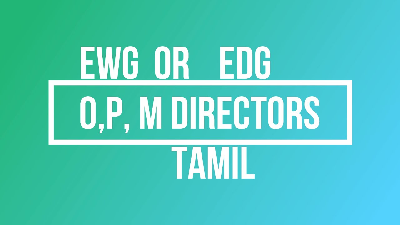 EDG or EWG attached to benzene with tips and tricks in TAMIL