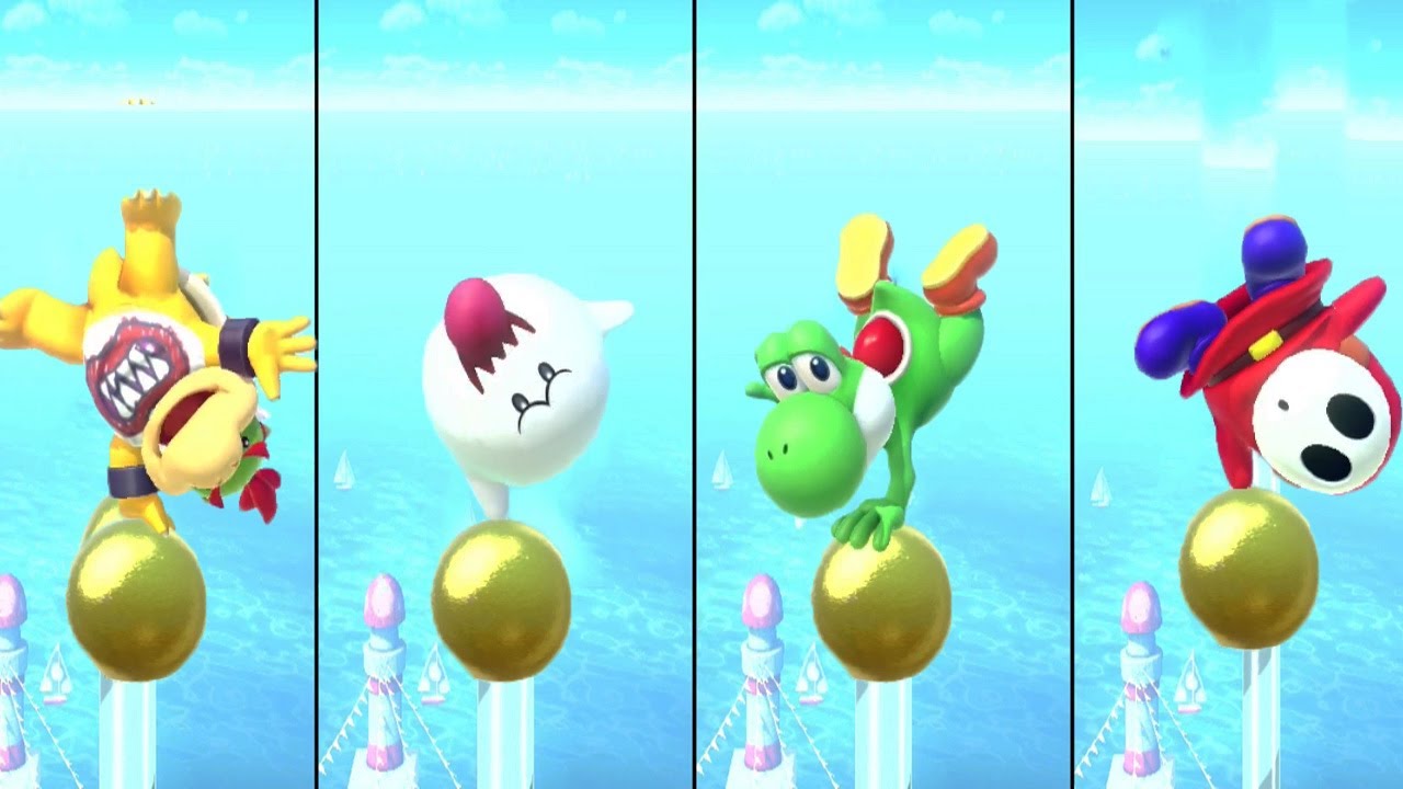 Super Mario Party - (Minigames) - Bowser Jr. vs Boo vs Yoshi vs Shy Guy