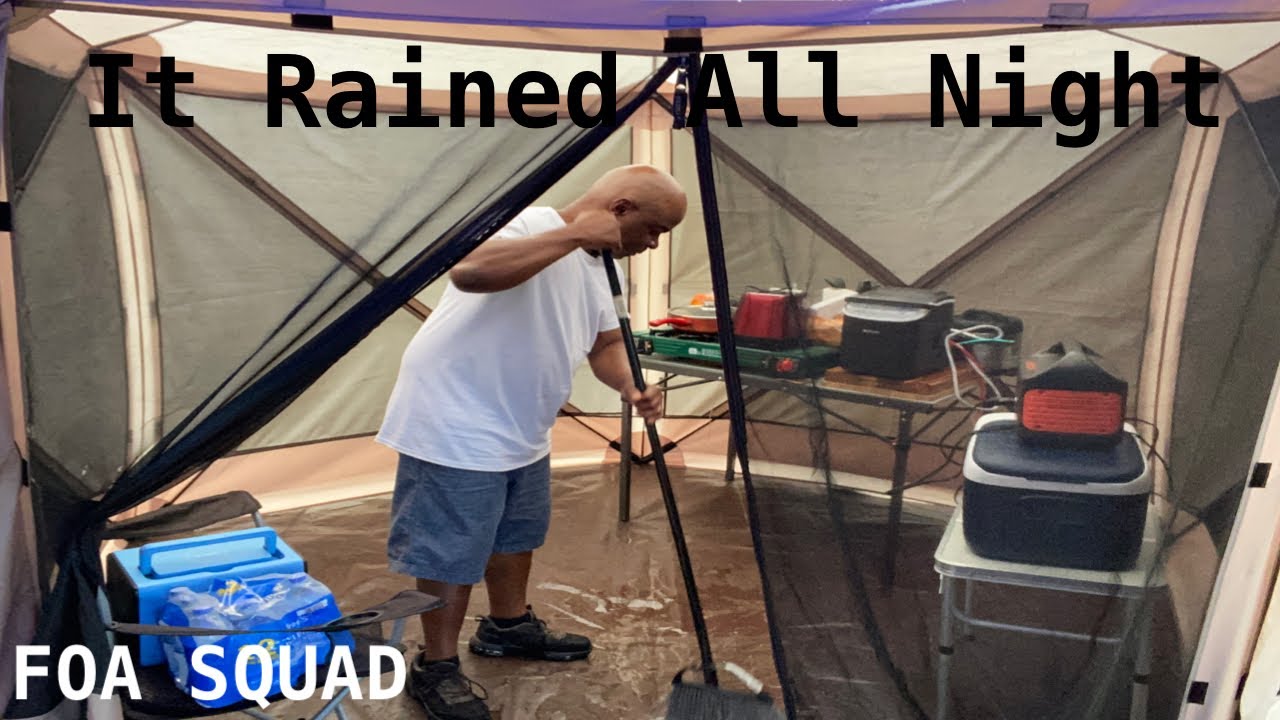 Living In A Minivan | Rain And Wind Night | Canopy Didn’t Survive LOL