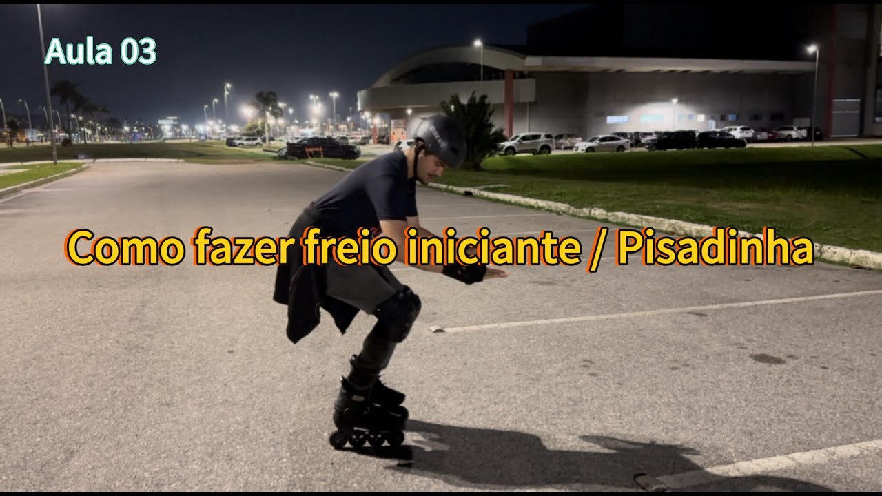 Como fazer freio iniciante de Patins / Pisadinha - Aula 03