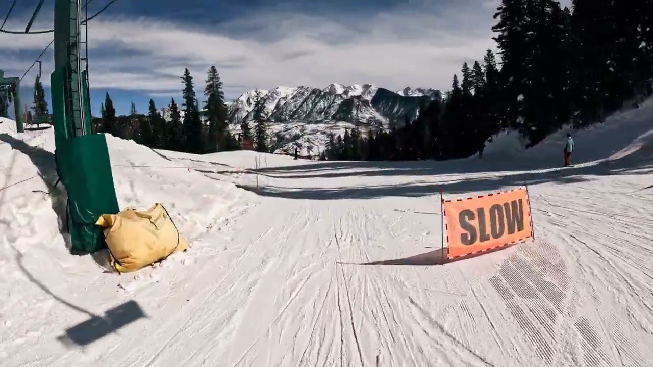 Purgatory Ski Resort.  Top of lift 1 to bottom. Blues and Greens.
