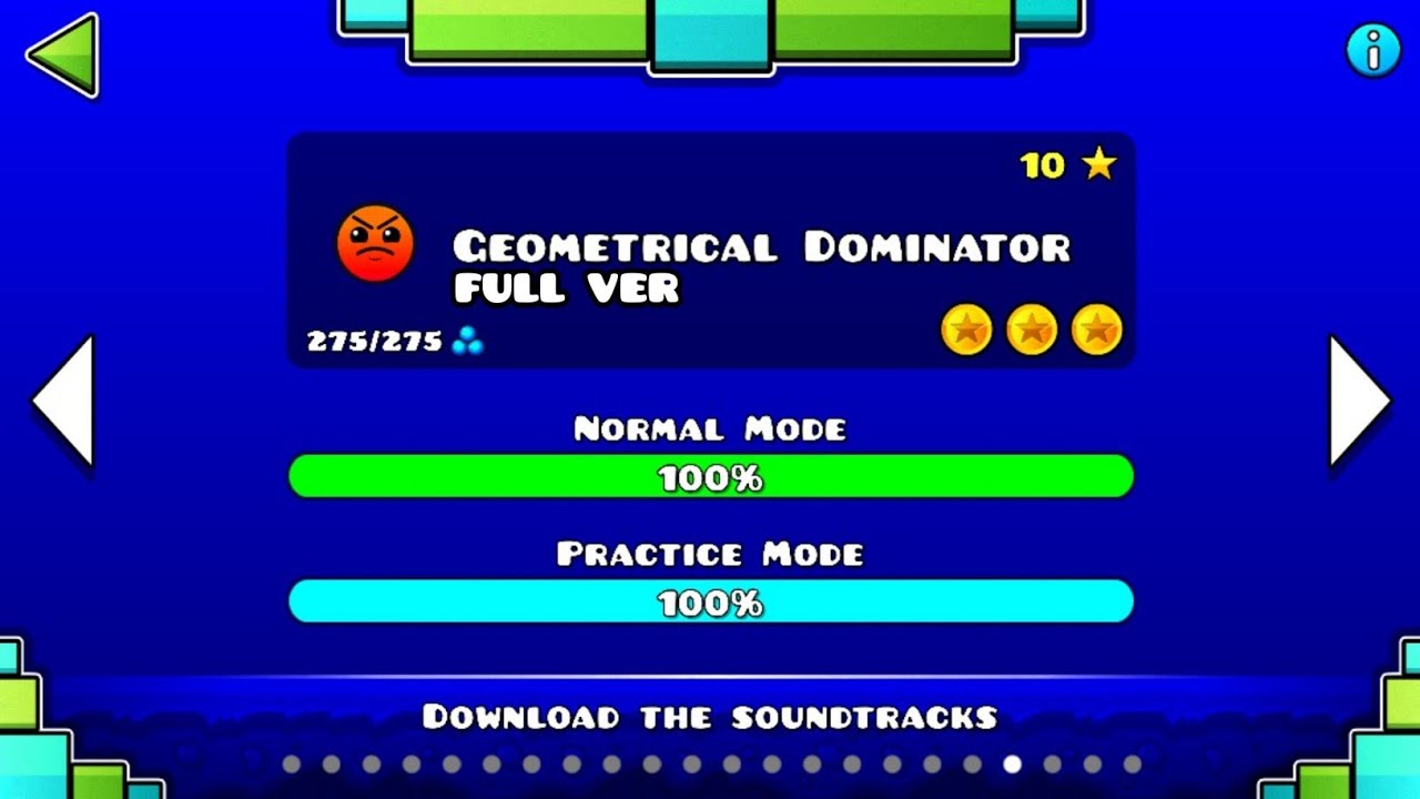 Geometry Dash - Geometrical Dominator (FULL VER) All Coin / ♬ Partition
