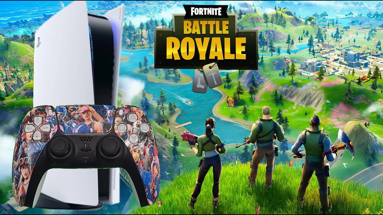 Fortnite on PS5 Controller Hydro dipping Water transfer printing