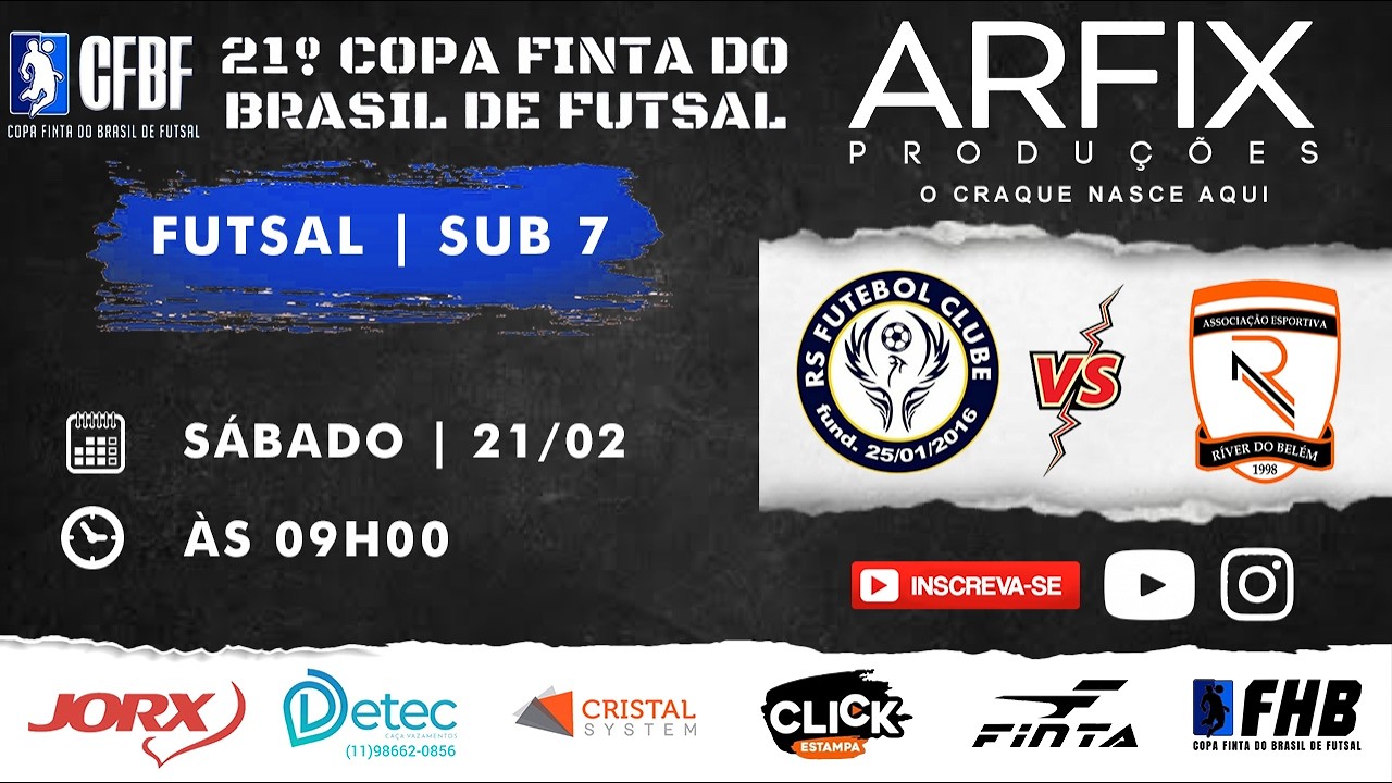 RS SÃO CAETANO x RIVER DO BELEM - FUTSAL | SUB 7