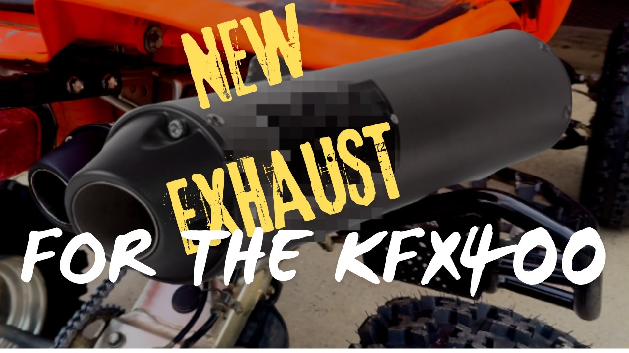 установка выхлопной системы KFX 400