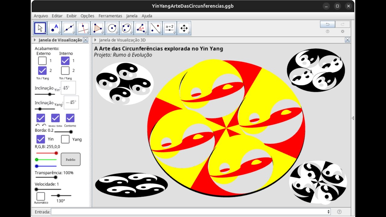 Arte das Circunferências explorada no Yin Yang (The Art of Circumferences Explored in the Yin Yang)