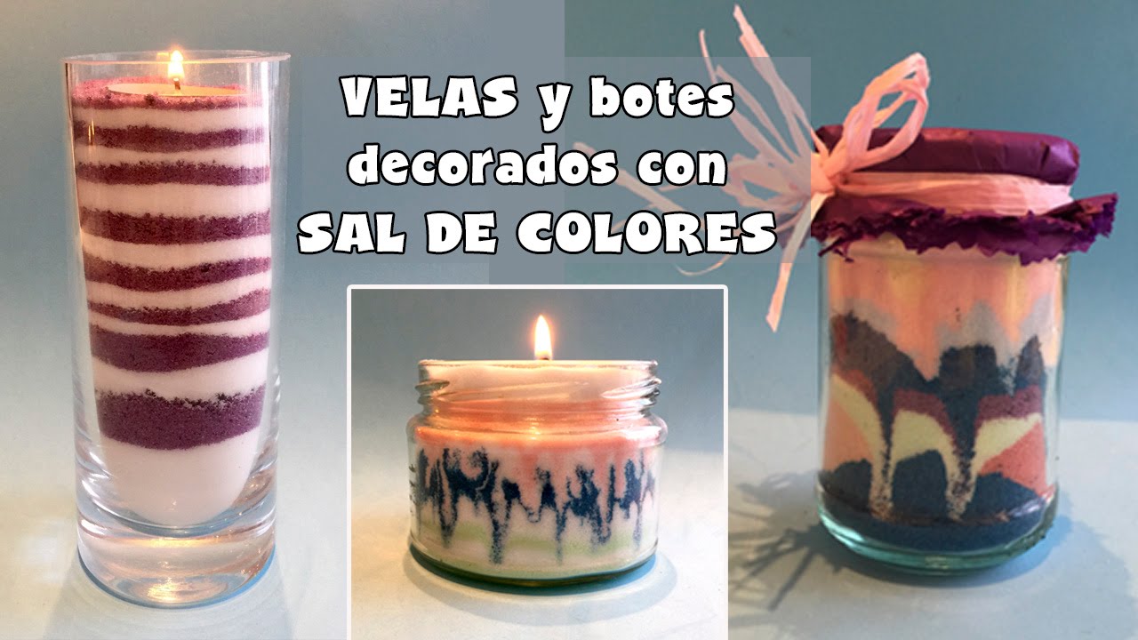 Botes y velas de sal de colores