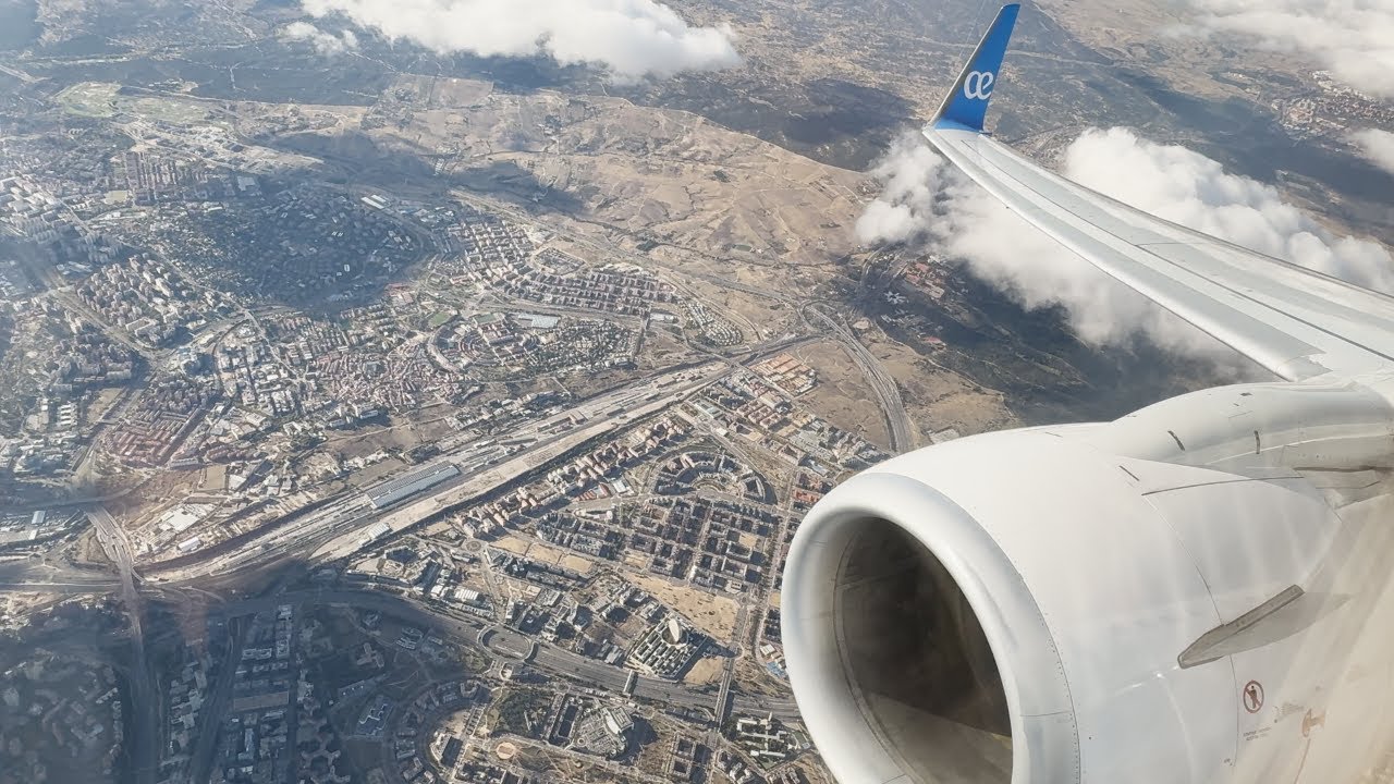 Air Europa Express B737-800 Onboard Takeoff Madrid Barajas EC-OBJ Seat 7F