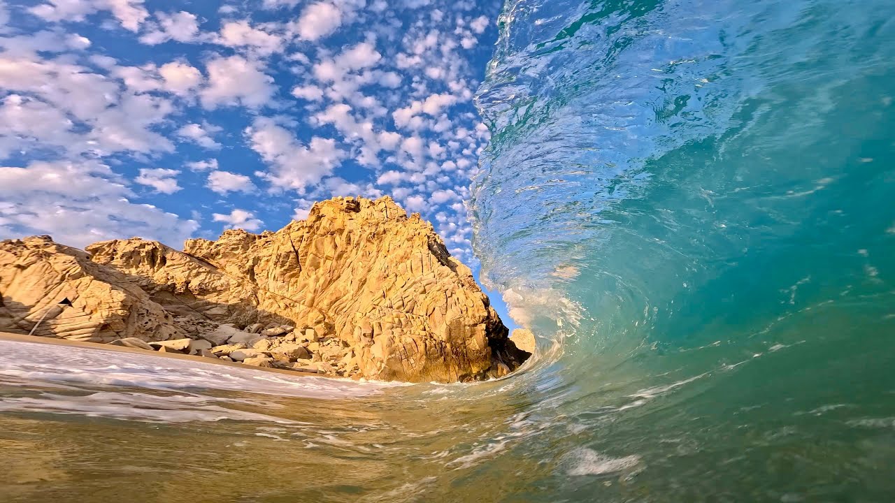 CABO SAN LUCAS SHOREBREAK WAVES! (RAW POV)