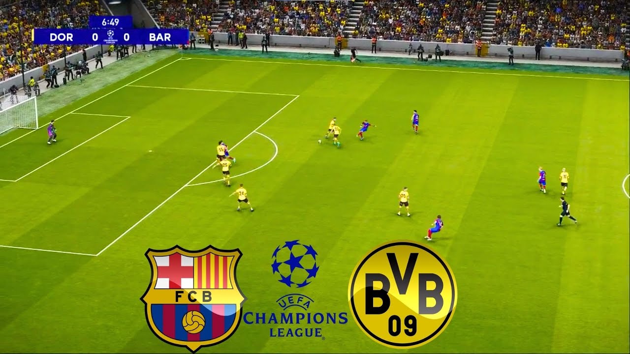 مباراة برشلونة ضد دورتموند |  دوري أبطال أوروبا 2025  |  Barcelona vs Dortmund  |  PES
