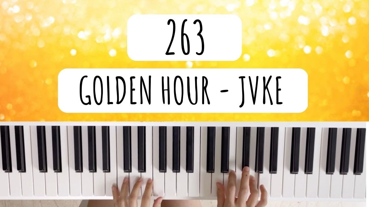 *SLOW* Golden Hour Chorus - JVKE (EASY Piano Tutorial in Numbers) #goldenhourjvke