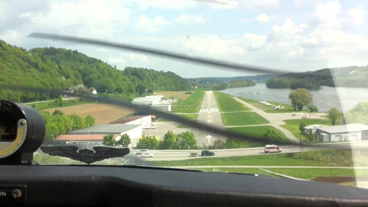 Beechcraft Bonanza Landing at Vilshofen - EDMV
