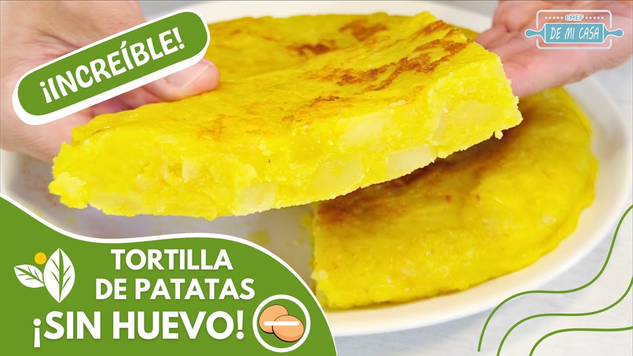 🥔 Cómo Hacer la MEJOR TORTILLA de PATATAS ¡SIN HUEVO! - ALÉRGICOS, INTOLERANTES Y VEGANOS 🌱