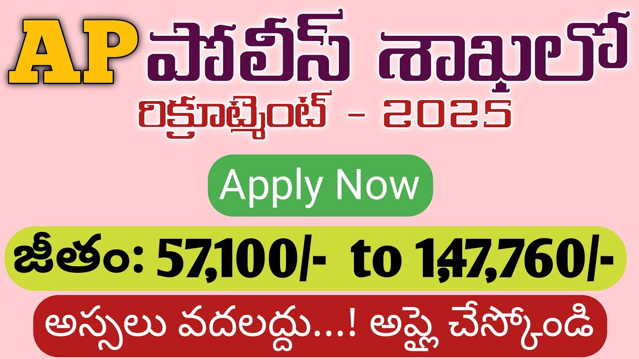 AP SLPRB Recruitment 2025 | Police Department Jobs | Assistant Public Prosecutor Posts | Apply Now