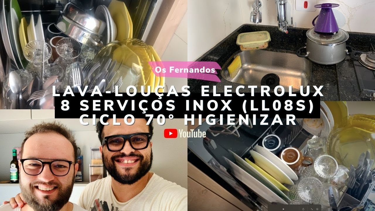Lava-louças Electrolux 8 Serviços Inox (LL08S) Ciclo 70° Higienizar