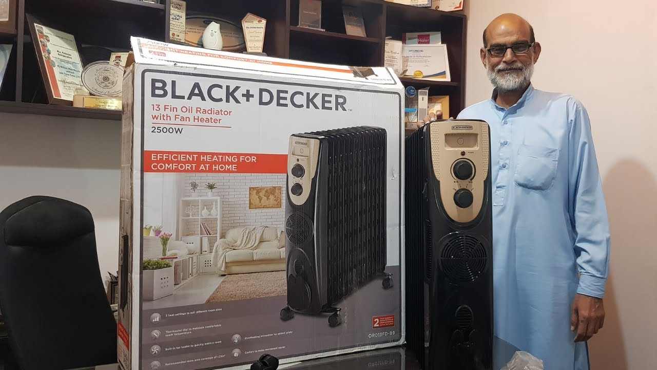 Black and Decker OR13 Oil Radiator With Fan Heater Review 2022-2023 | Pakref.com