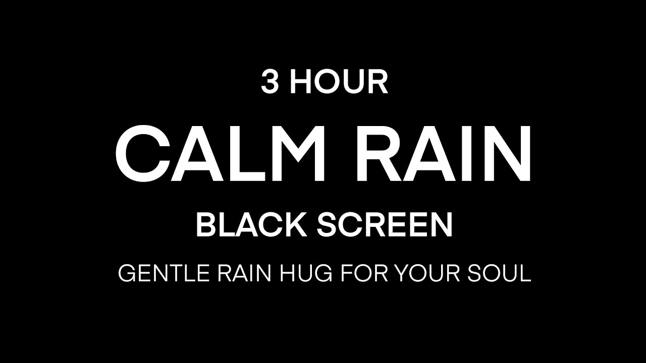 Rain Sounds for Instant Sleep | Black Screen | No Thunder, 3 Minutes to Deep Sleep