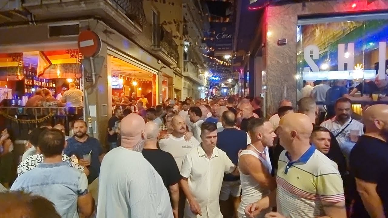 Benidorm Pride Bars Atmosphere Friday September 6 2024 4K