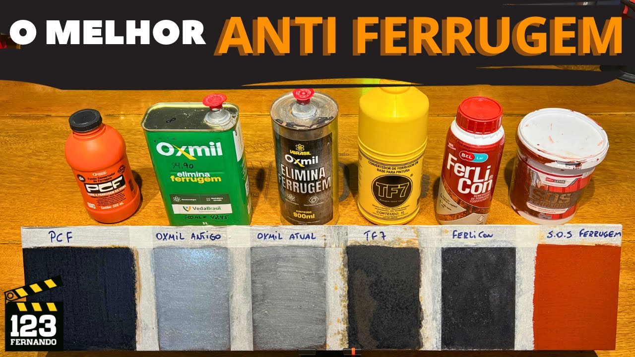 TIRAR FERRUGEM COM TF7 CONVERTEDOR DE FERRUGEM, OXMIL NOVO, PCF, FERLICON OU SOS FERRUGEM?