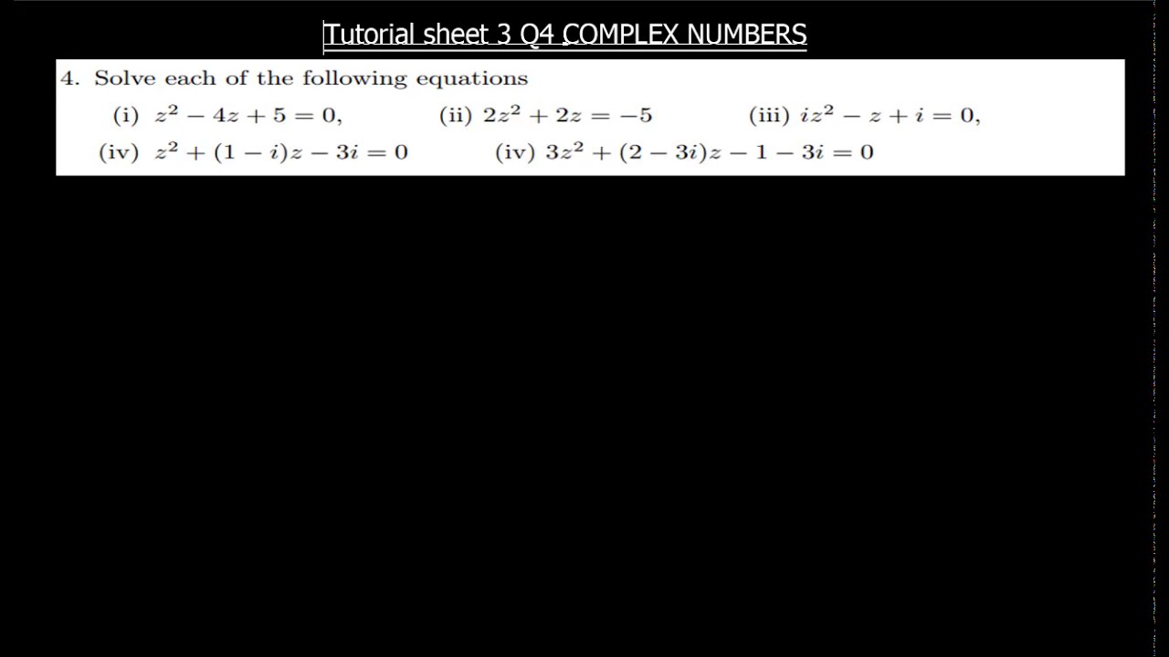 SOLVING QUADRATIC EQUATIONS WITH COMPLEX ROOTS