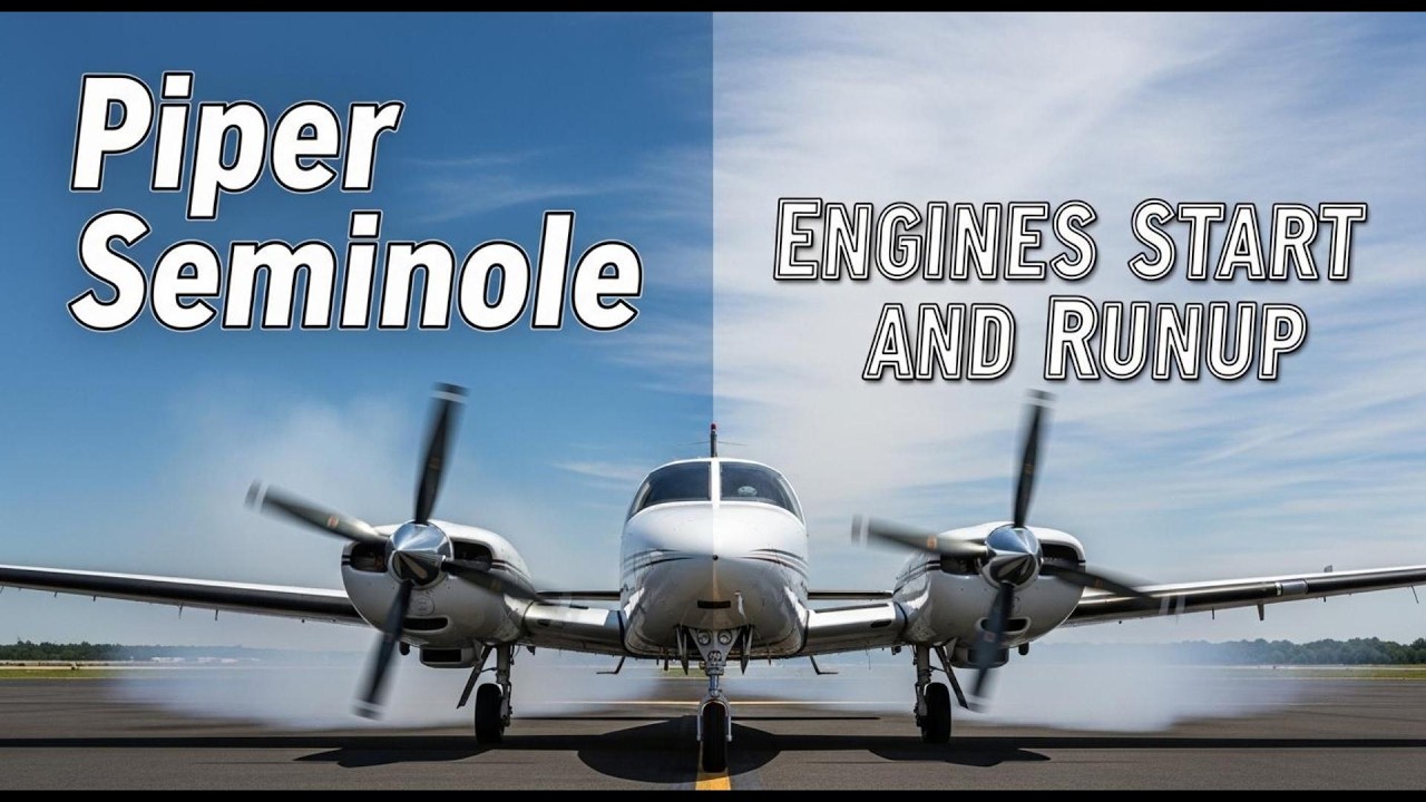 Piper Seminole G1000 Startup, Taxi & Run-Up Procedures | Multi-Engine Training