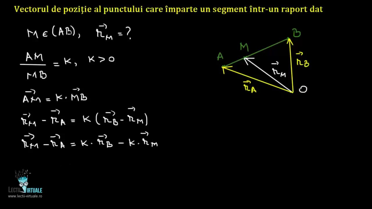 Vectorul de poziție al unui punct - teorie | Lectii-Virtuale.ro