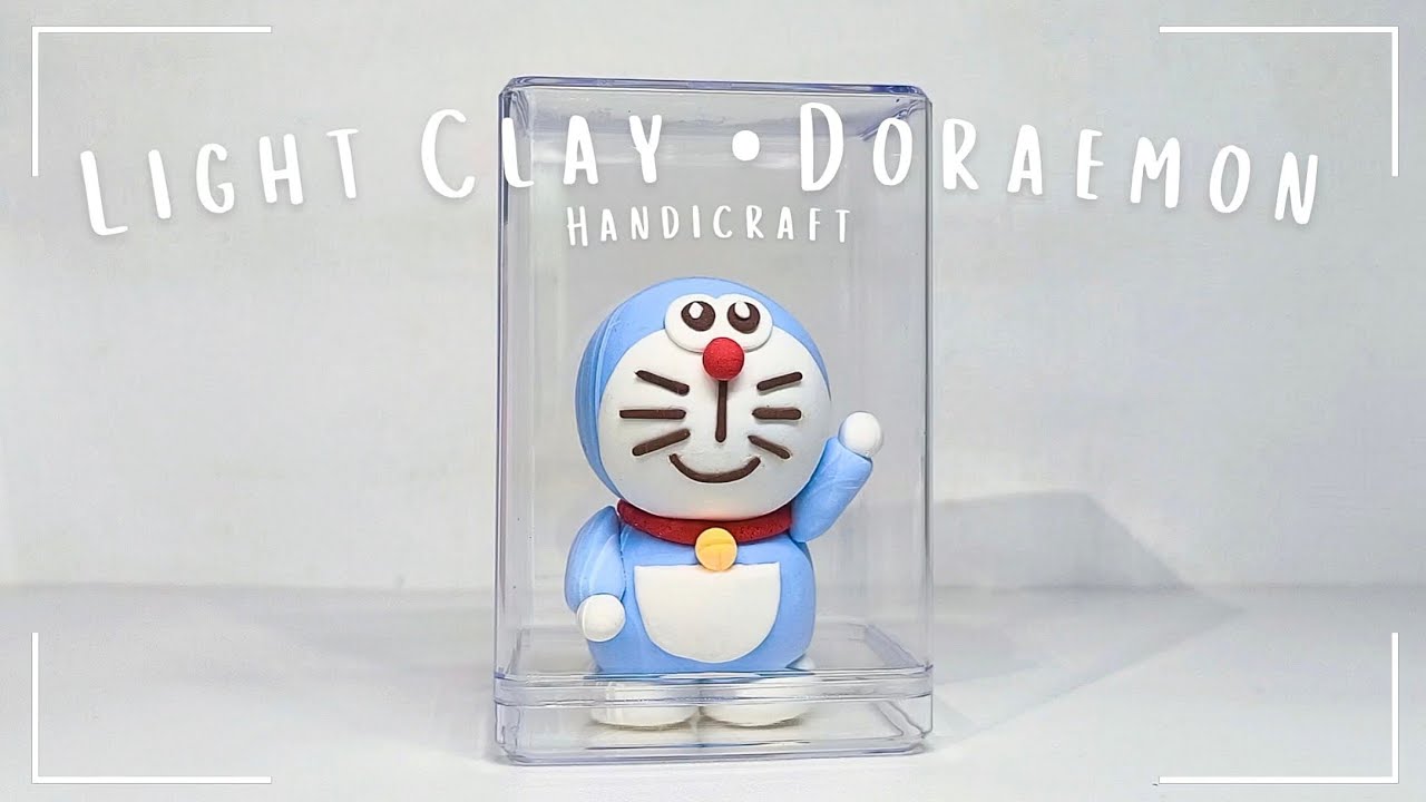 Healing Moment: Crafting Doraemon with Light Clay✨🩵