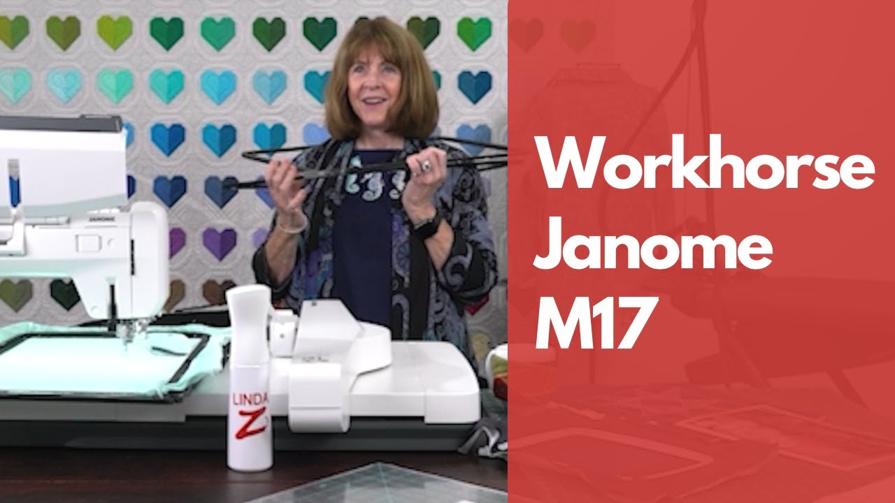 The Janome Continental m17 is in Linda's Top 5 embroidery machines