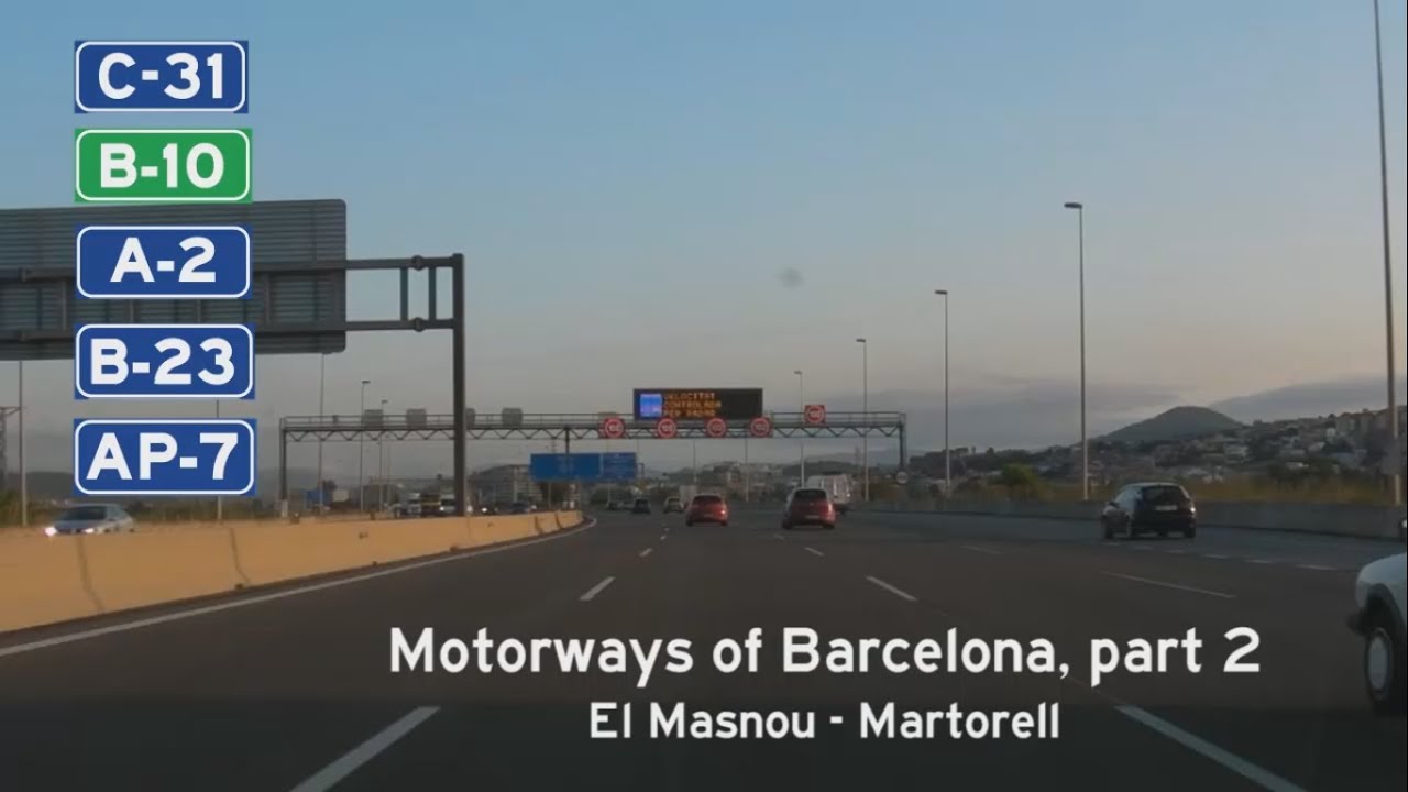 [E] Barcelona motorway tour, #2: El Masnou - Martorell via Ronda Litoral and AP-7