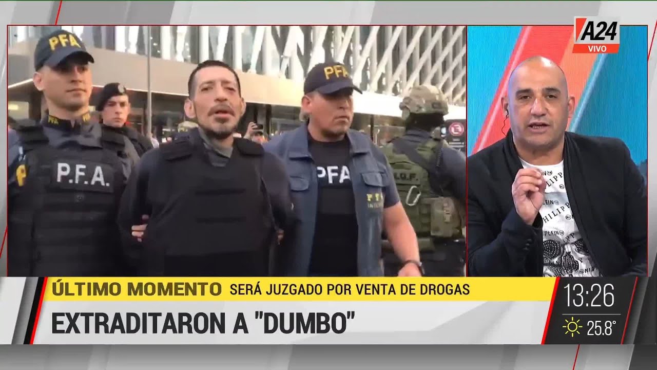 🚨 Extraditaron a la Argentina al peligroso narco "Dumbo"