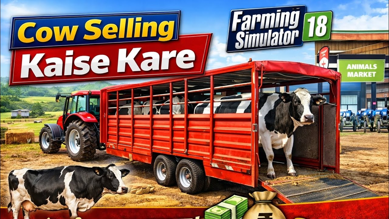 Cow Selling Kaise Kare | Farming Simulator Hindi 🐄💰 | #farming @FarmingSimulator