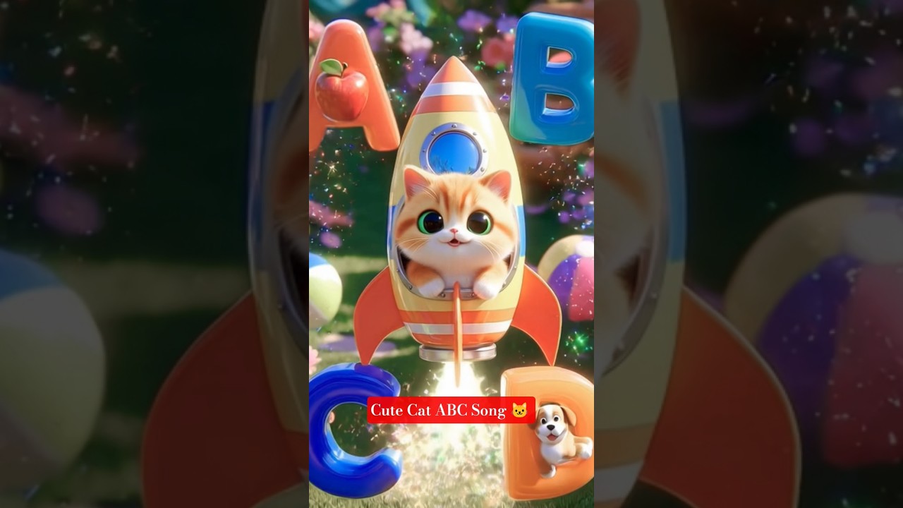 Cute Cat ABC Song 🐱 | Alphabet Rhymes A to Z 