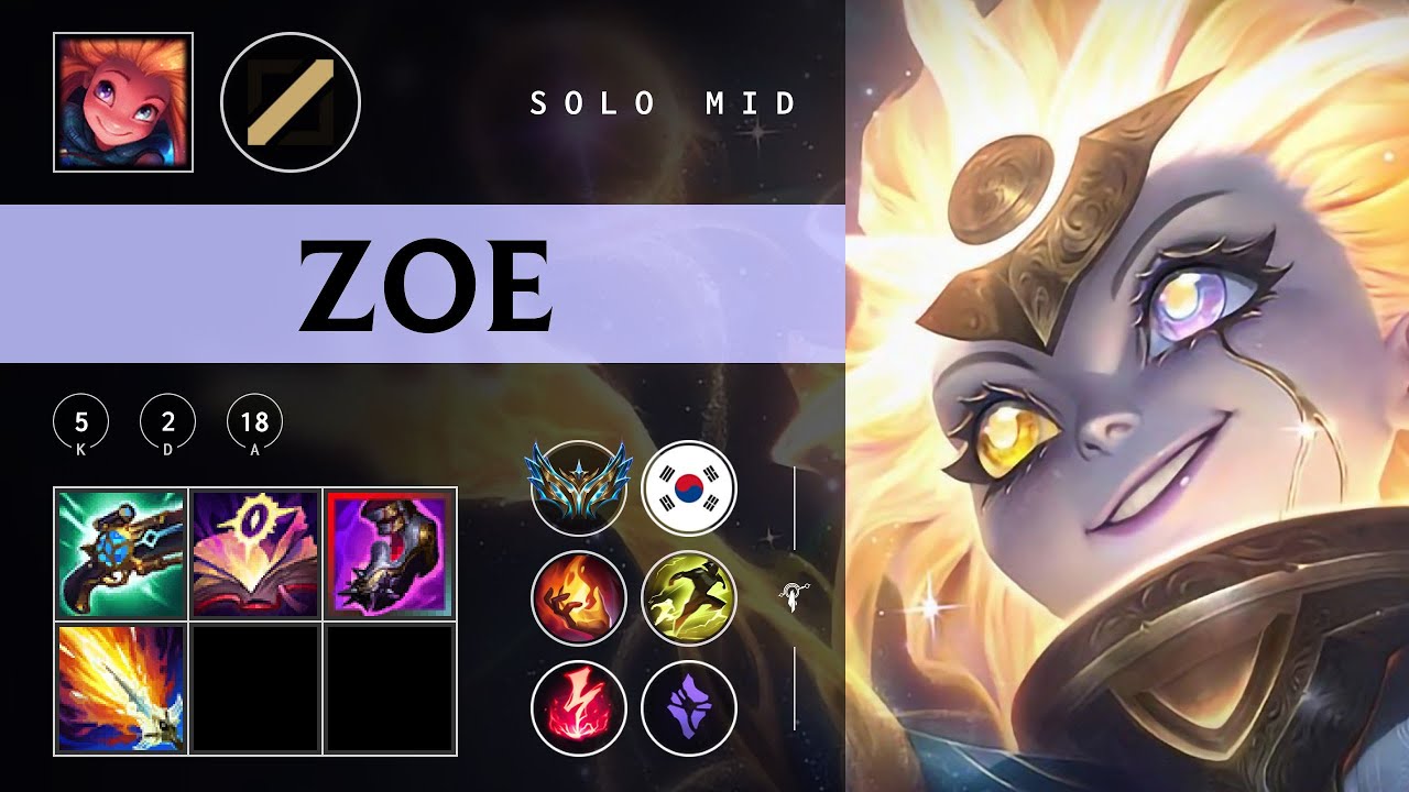 Zoe Mid vs Zaahen - KR Challenger Patch 25.23