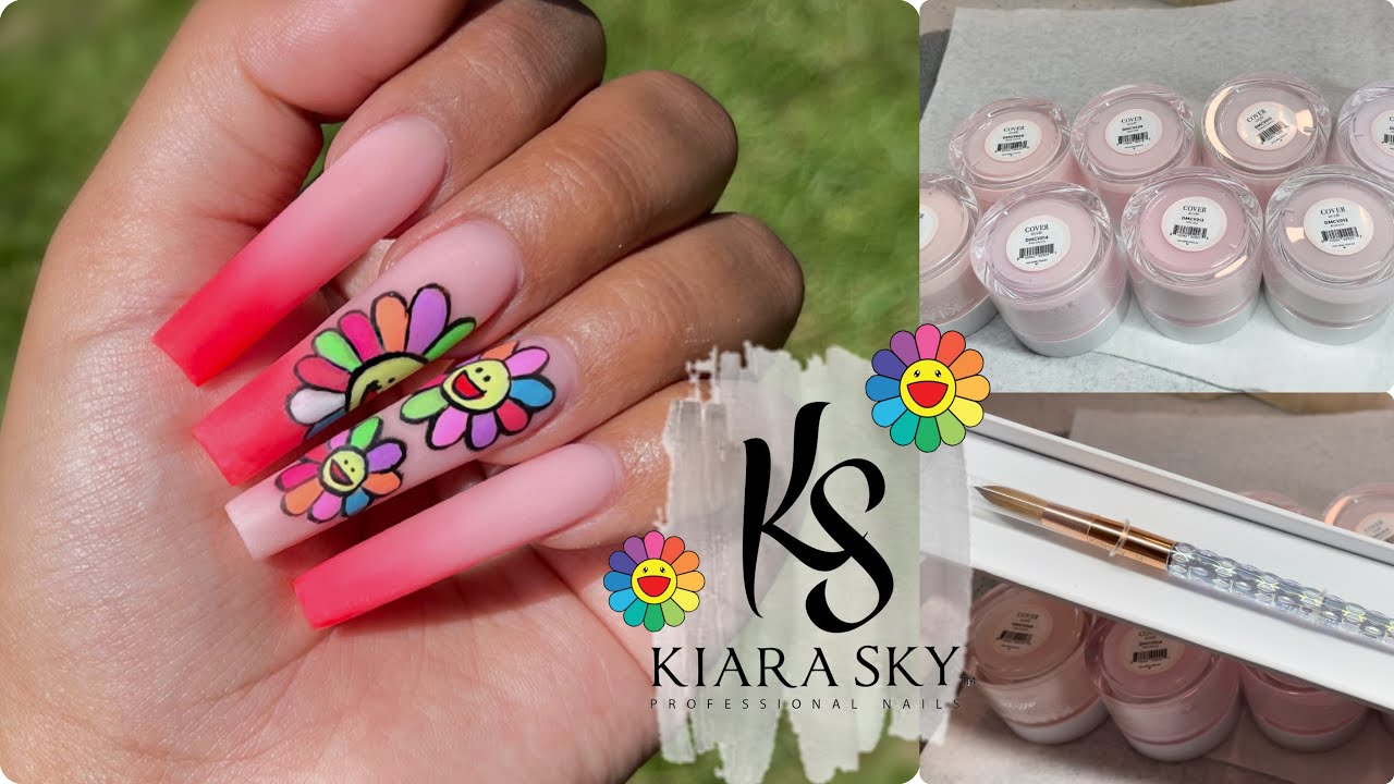 Doing My Last Set Of Long Nails | Murakami Flower Nail Art