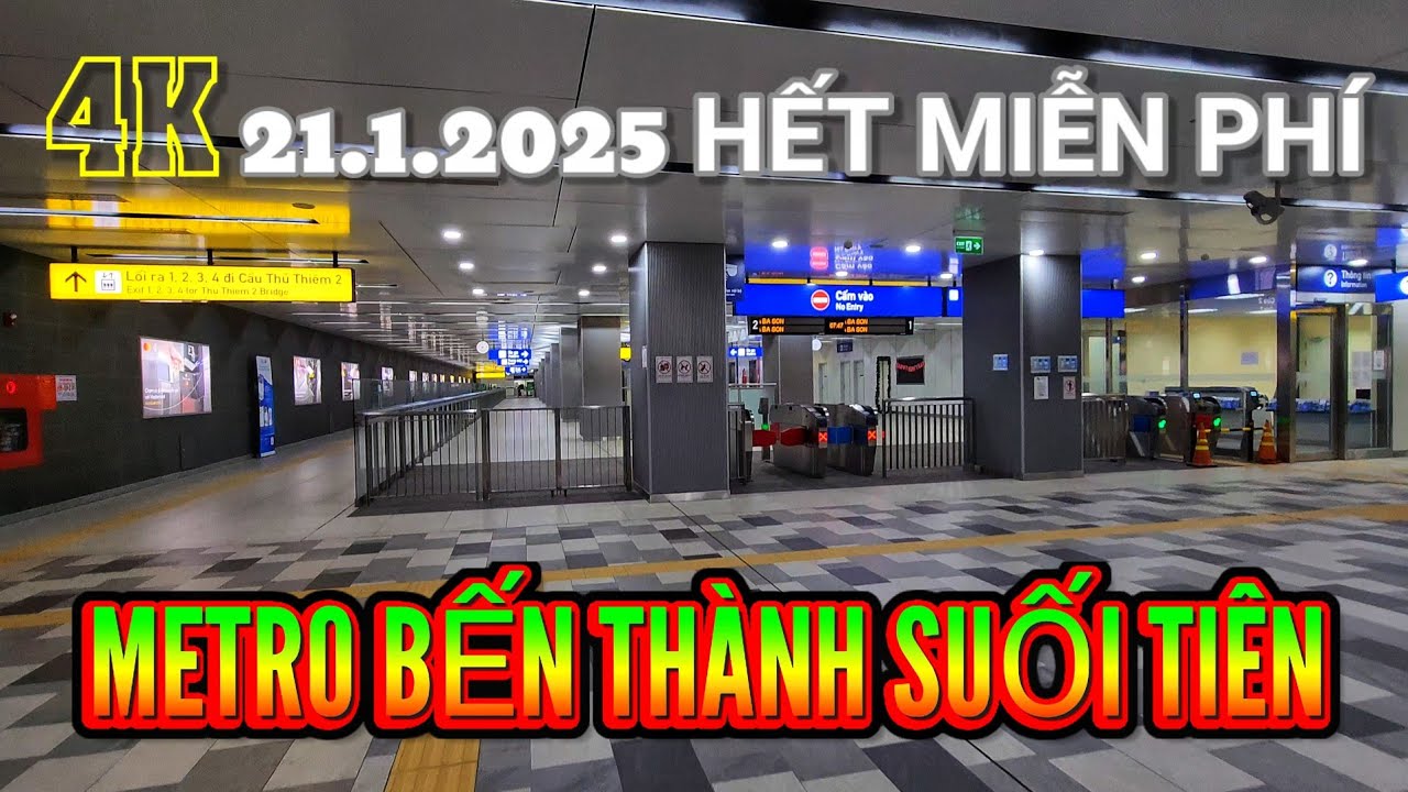 21/1/2025 Metro Bến Thành Suối Tiên ngày đầu bán vé đi tàu metro