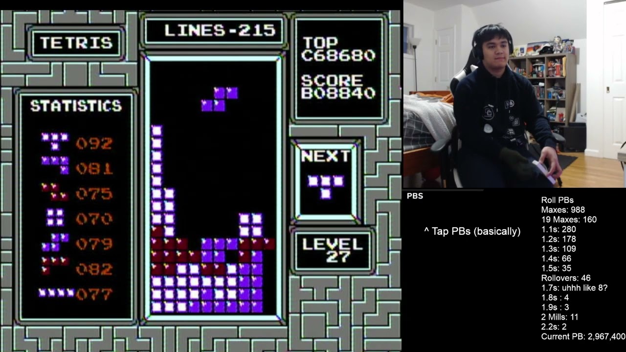 One of the cleanest games I've ever played, other than... (Nes Tetris 39 linecap PB)