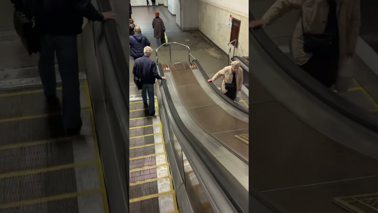 Deepest metro station in the world: Kyiv city metro station Arsenalna - Kyiv, Ukraine.