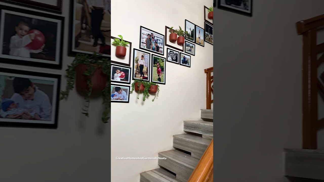 Plant Gallery Wall #shorts #plantwall #verticalgardens #hangingplanters #diyideas #photogallery