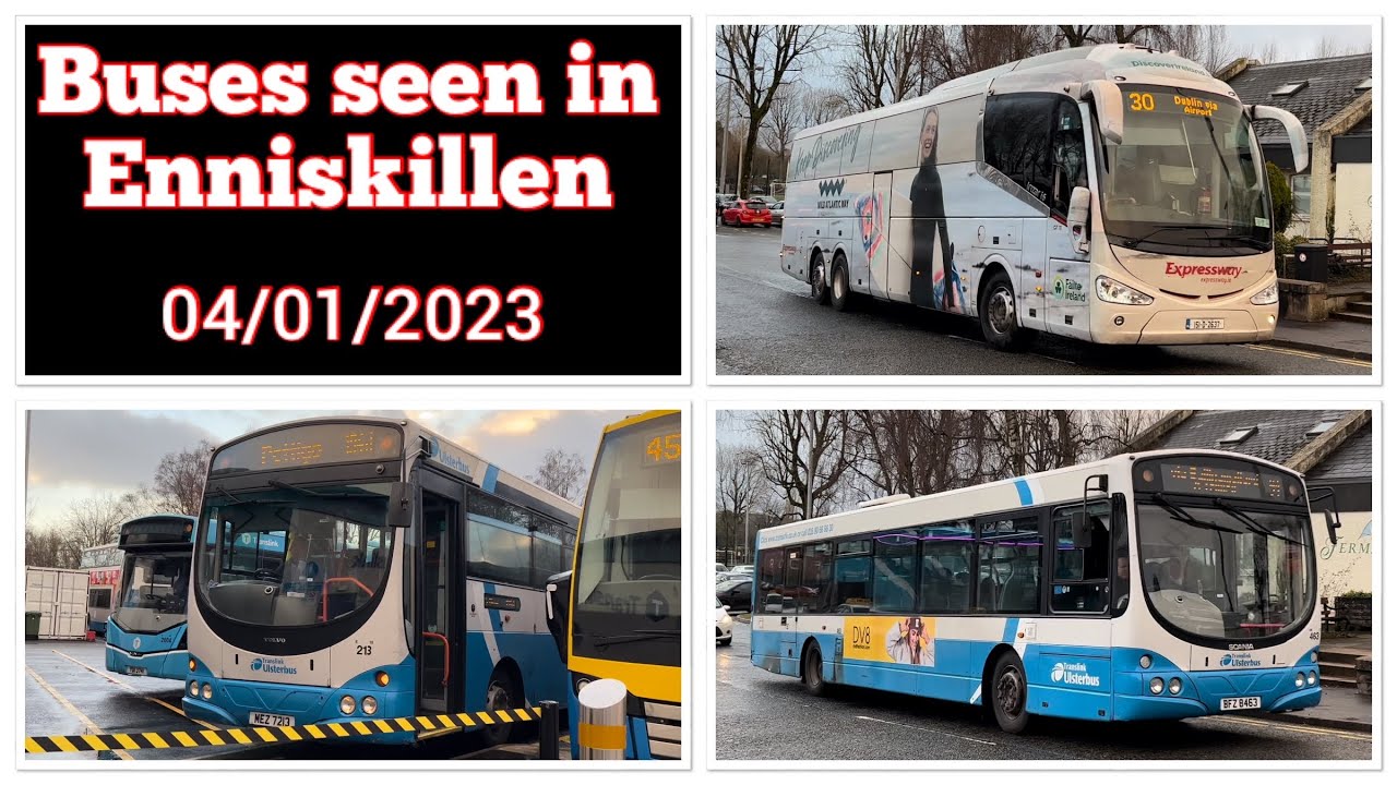 Buses at Enniskillen bus station 4/1/23