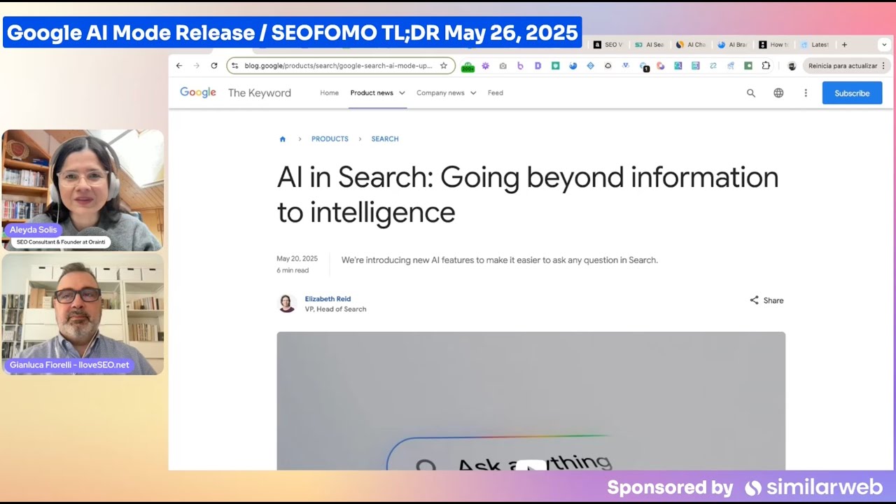 Google AI Mode Announcement Analysis - The Hottest in SEO News with SEOFOMO TL;DR
